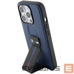 Aizmugurējais vāciņš BMW  BMW M Grip Stand Bicolor case for iPhone 15 Pro - navy blue 