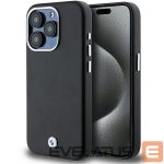 Aizmugurējais vāciņš BMW  BMW Signature Wrapped Metal MagSafe case for iPhone 15 Pro - black 