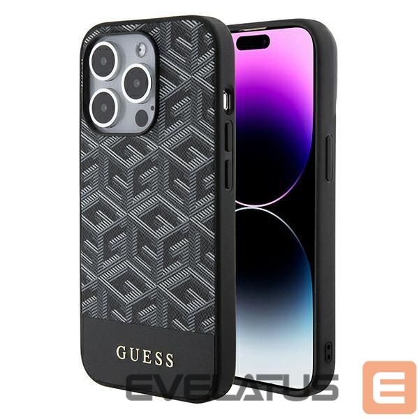 Aizmugurējais vāciņš Guess Guess GCube Stripes MagSafe case for iPhone 15 Pro Max - black