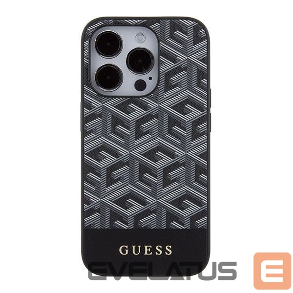 Aizmugurējais vāciņš Guess Guess GCube Stripes MagSafe case for iPhone 15 Pro Max - black