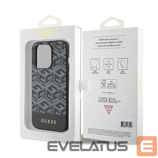 Aizmugurējais vāciņš Guess Guess GCube Stripes MagSafe case for iPhone 15 Pro Max - black