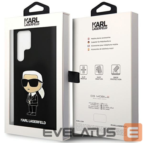 Aizmugurējais vāciņš Karl Lagerfeld Karl Lagerfeld Silicone Ikonik case for Samsung Galaxy S24 Ultra - black