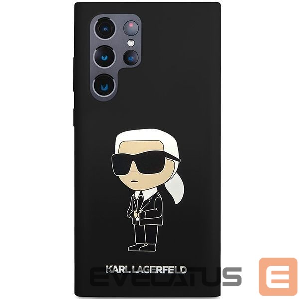 Aizmugurējais vāciņš Karl Lagerfeld Karl Lagerfeld Silicone Ikonik case for Samsung Galaxy S24 Ultra - black