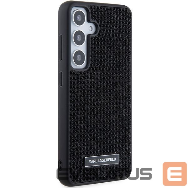 Aizmugurējais vāciņš Karl Lagerfeld Karl Lagerfeld Rhinestone Metal Logo case for Samsung Galaxy S24+ - black