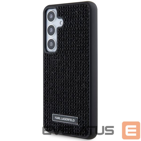 Aizmugurējais vāciņš Karl Lagerfeld Karl Lagerfeld Rhinestone Metal Logo case for Samsung Galaxy S24+ - black