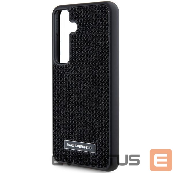 Aizmugurējais vāciņš Karl Lagerfeld Karl Lagerfeld Rhinestone Metal Logo case for Samsung Galaxy S24+ - black
