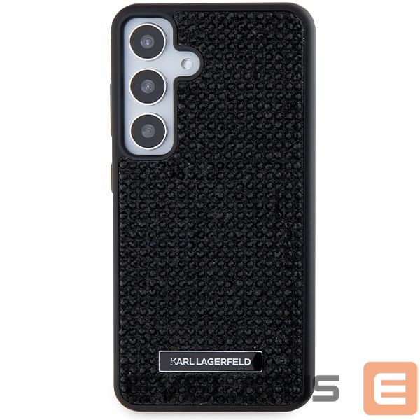 Aizmugurējais vāciņš Karl Lagerfeld Karl Lagerfeld Rhinestone Metal Logo case for Samsung Galaxy S24+ - black