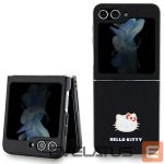 Aizmugurējais vāciņš Hello Kitty  Hello Kitty Metal Logo Kitty Head case for Samsung Galaxy Z Flip 5 - black 
