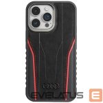 Cits mobilo telefonu aksesuārs Audi  Audi Genuine Leather case with MagSafe for iPhone 15 Pro - black and red