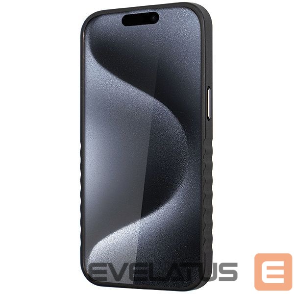 Cits mobilo telefonu aksesuārs Audi Audi Genuine Leather case with MagSafe for iPhone 15 Pro - black and red