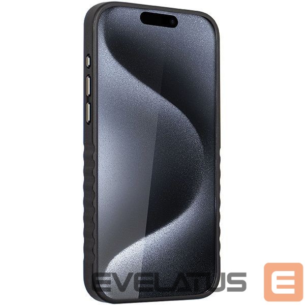 Cits mobilo telefonu aksesuārs Audi Audi Genuine Leather case with MagSafe for iPhone 15 Pro - black and red