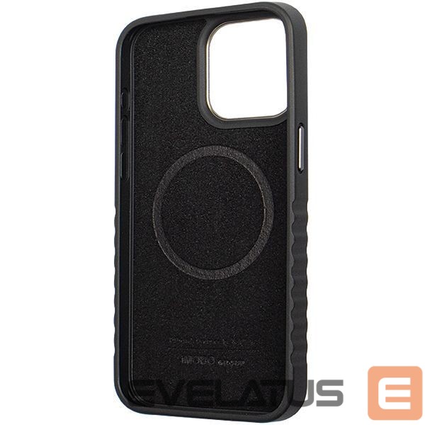 Cits mobilo telefonu aksesuārs Audi Audi Genuine Leather case with MagSafe for iPhone 15 Pro - black and red