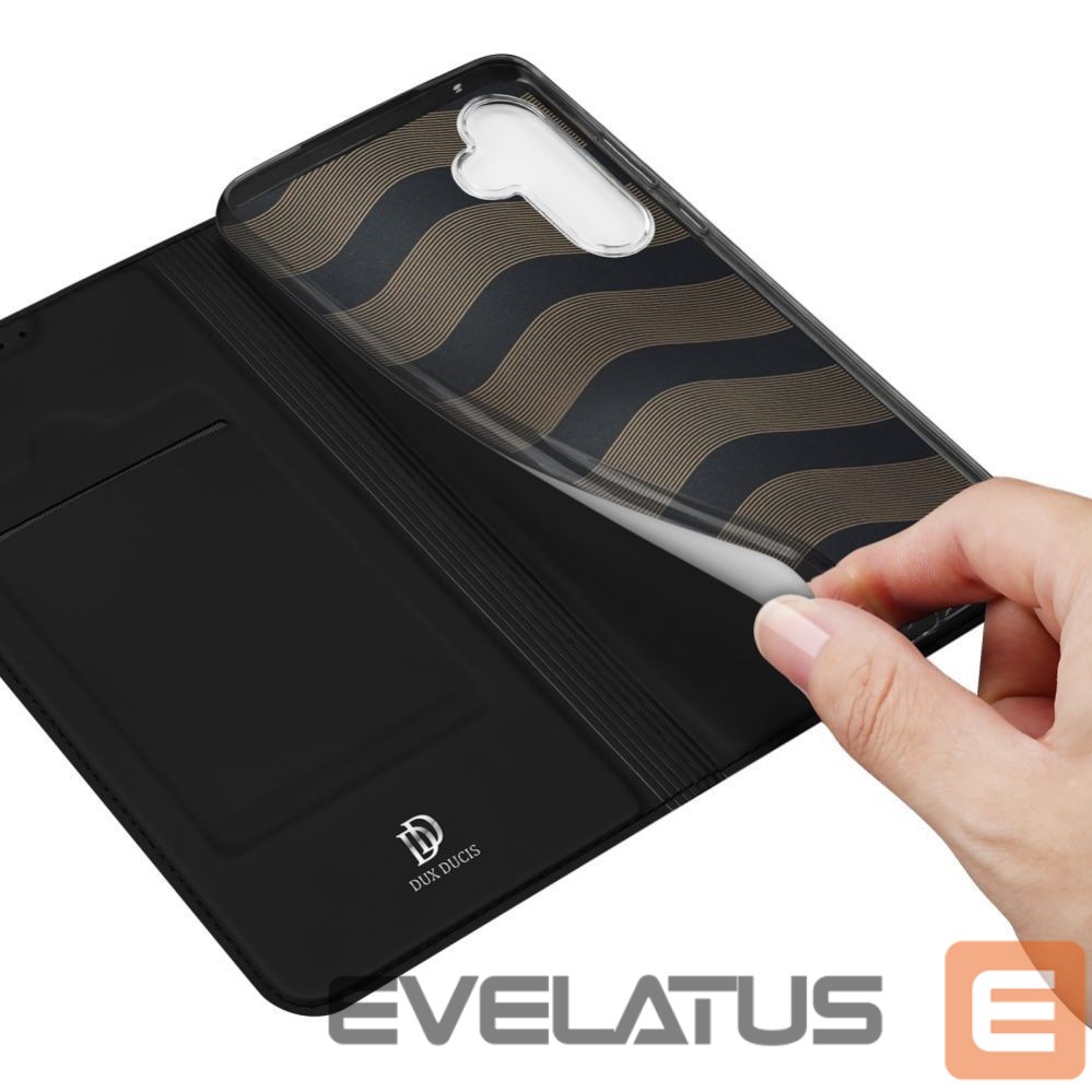 Aizmugurējais vāciņš Dux Ducis - Dux Ducis Skin Pro case with flap and card slot for Samsung Galaxy A55 5G - black