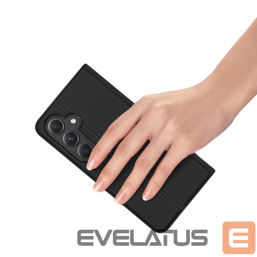 Aizmugurējais vāciņš Dux Ducis - Dux Ducis Skin Pro case with flap and card slot for Samsung Galaxy A55 5G - black