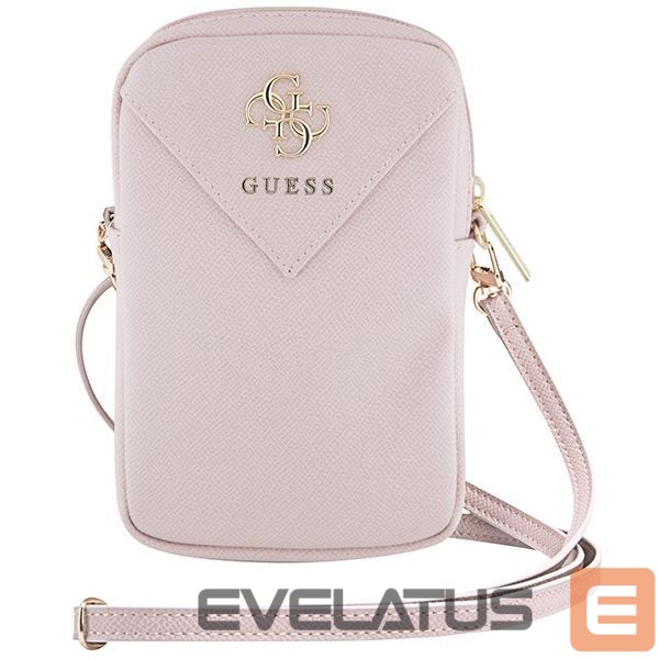 Cits mobilo telefonu aksesuārs Guess Guess Zip Triangle 4G bag - pink