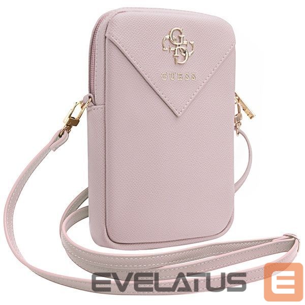 Cits mobilo telefonu aksesuārs Guess Guess Zip Triangle 4G bag - pink