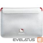 Cits mobilo telefonu aksesuārs Hello Kitty  Hello Kitty PU Metal Logo case for a 14" laptop - silver 