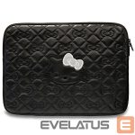 Cits mobilo telefonu aksesuārs Hello Kitty  Hello Kitty Zip PU Quilted Bows case for a 14" laptop - black 
