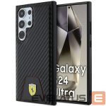 Cits mobilo telefonu aksesuārs Ferrari  Ferrari Carbon Stitched Bottom case for Samsung Galaxy S24 Ultra - black