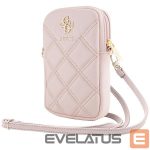Cits mobilo telefonu aksesuārs Guess  Guess Zip Quilted 4G bag - pink