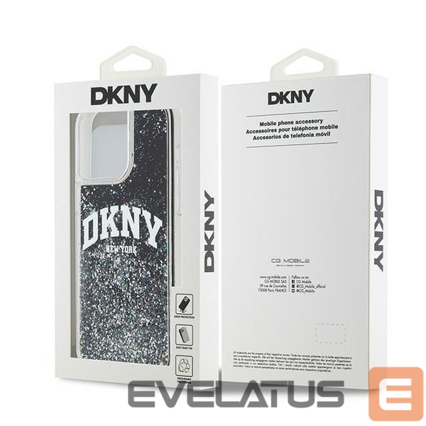 Aizmugurējais vāciņš DKNY DKNY Liquid Glitter Big Logo iPhone 13 Pro Max Case - Black