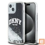 Aizmugurējais vāciņš DKNY  DKNY Liquid Glitter Big Logo iPhone 14/15/13 Case - Black 