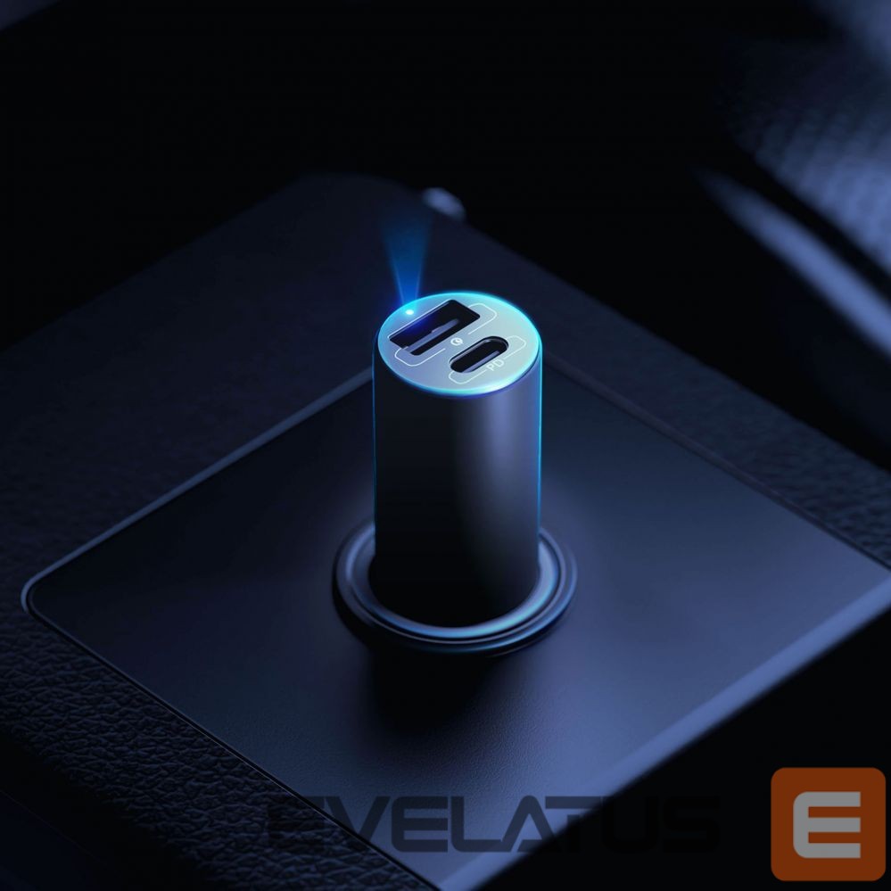 Kabelis 3MK 3mk Hyper Car Charger USB-C USB-A 100W - silver