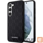 Cits mobilo telefonu aksesuārs Karl Lagerfeld  Karl Lagerfeld Saffiano Mono Metal Logo case for Samsung Galaxy S24+ - black 