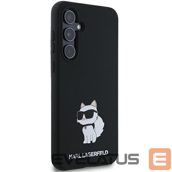 Cits mobilo telefonu aksesuārs Karl Lagerfeld Karl Lagerfeld Silicone Choupette case for Samsung Galaxy A35 - black
