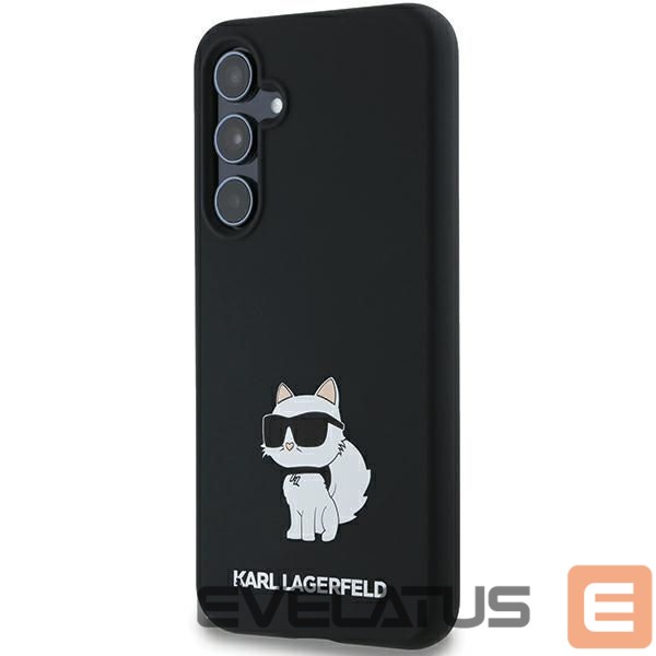 Cits mobilo telefonu aksesuārs Karl Lagerfeld Karl Lagerfeld Silicone Choupette case for Samsung Galaxy A35 - black