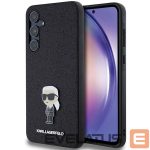 Cits mobilo telefonu aksesuārs Karl Lagerfeld  Karl Lagerfeld Fixed Glitter Ikonik Logo Metal Pin case for Samsung Galaxy A55 - black 
