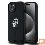 Cits mobilo telefonu aksesuārs Karl Lagerfeld  Karl Lagerfeld Silicone Karl&Choupette MagSafe case for iPhone 15 Plus / 14 Plus - black 