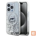 Cits mobilo telefonu aksesuārs Karl Lagerfeld  Karl Lagerfeld Liquid Glitter Choupette Head MagSafe case for iPhone 14 Pro - transparent 