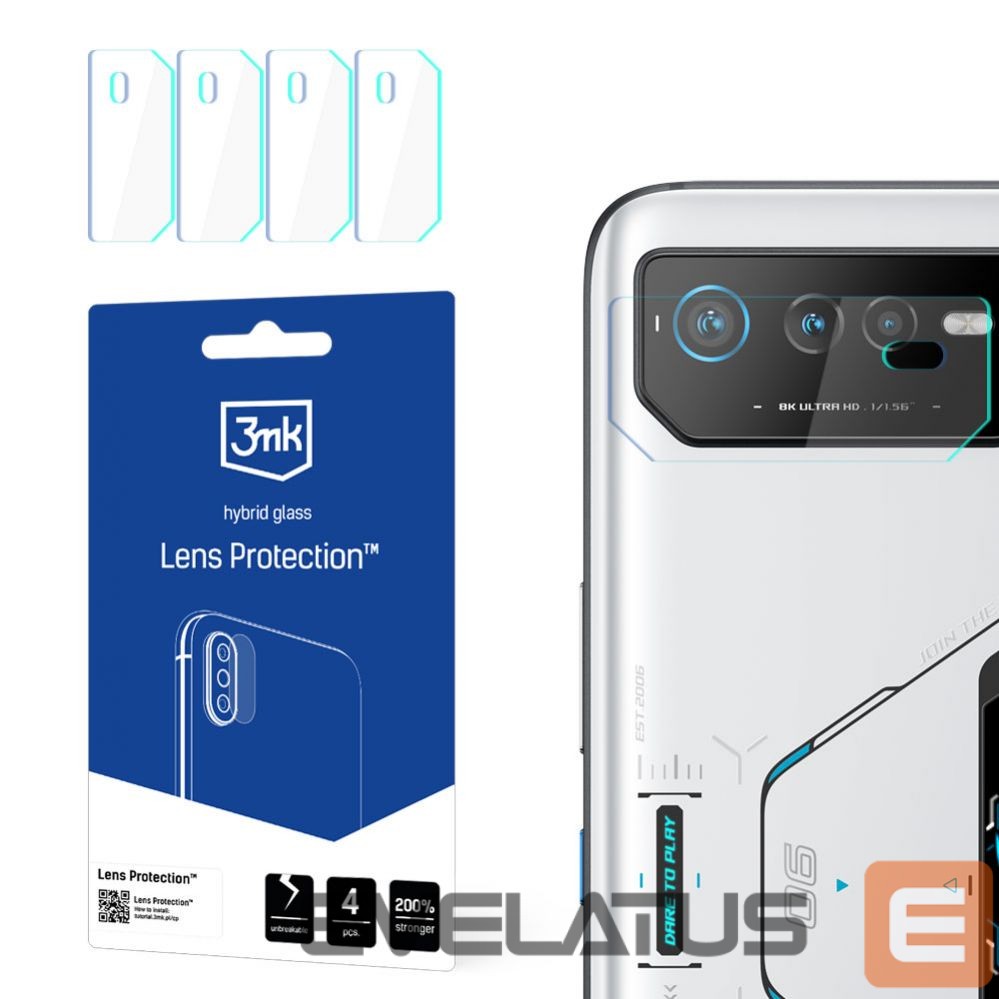 Cits mobilo telefonu aksesuārs 3MK 3mk Lens Protection hybrid camera glass for Asus ROG Phone 6 / 6 Pro / 6D / 6D Ultimate