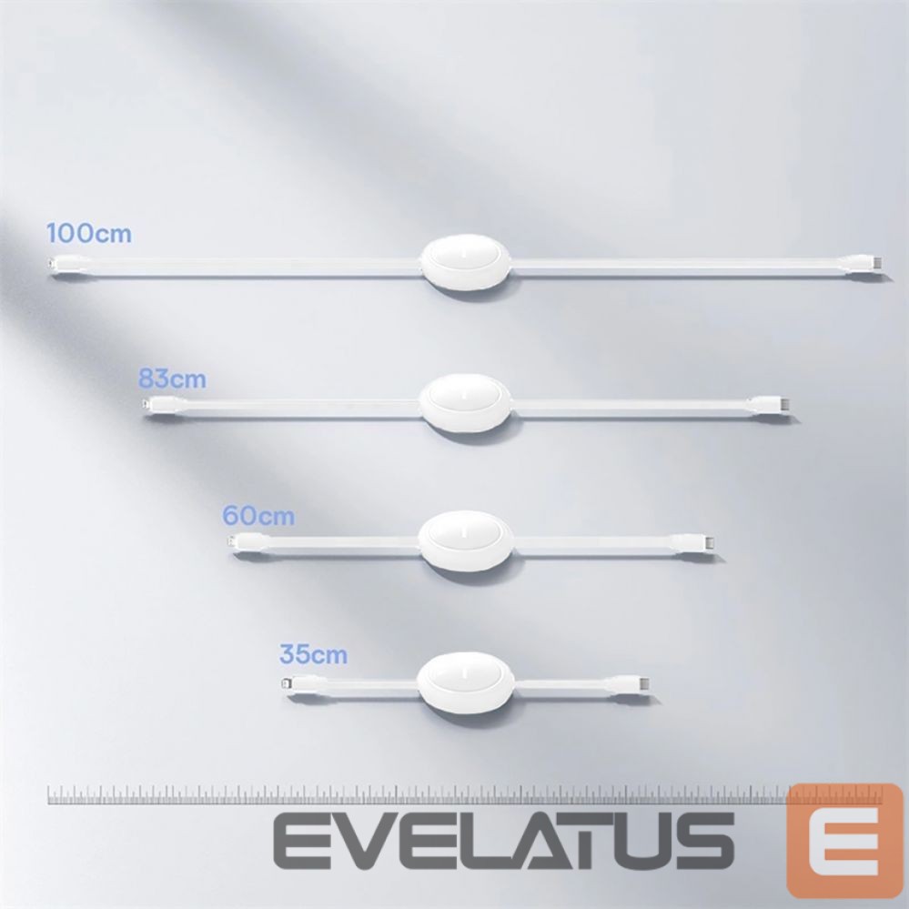 Kabelis Baseus Baseus Free2Pull Cable Retractable USB-C / Lightning 20W 1m - White