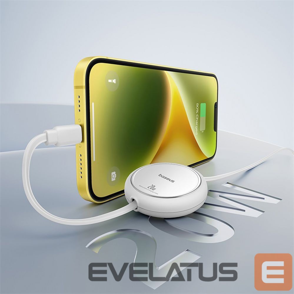 Kabelis Baseus Baseus Free2Pull Cable Retractable USB-C / Lightning 20W 1m - White