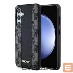 Cits mobilo telefonu aksesuārs DKNY  DKNY Leather Checkered Mono Pattern MagSafe case for Samsung Galaxy S24+ - black 