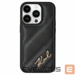 Cits mobilo telefonu aksesuārs Karl Lagerfeld  Karl Lagerfeld Diagonal Quilted Script case for iPhone 13 Pro Max - black 