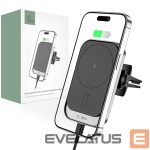 Adapteris Tech-Protect  Tech-Protect CW19 MagSafe magnetic car holder with 15W inductive charger for air vent - black 