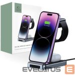Adapteris Tech-Protect  Tech-Protect QI15W-A26 Inductive Charger 15W 3in1 for Smartphone / Headphones / Apple Watch - Black 