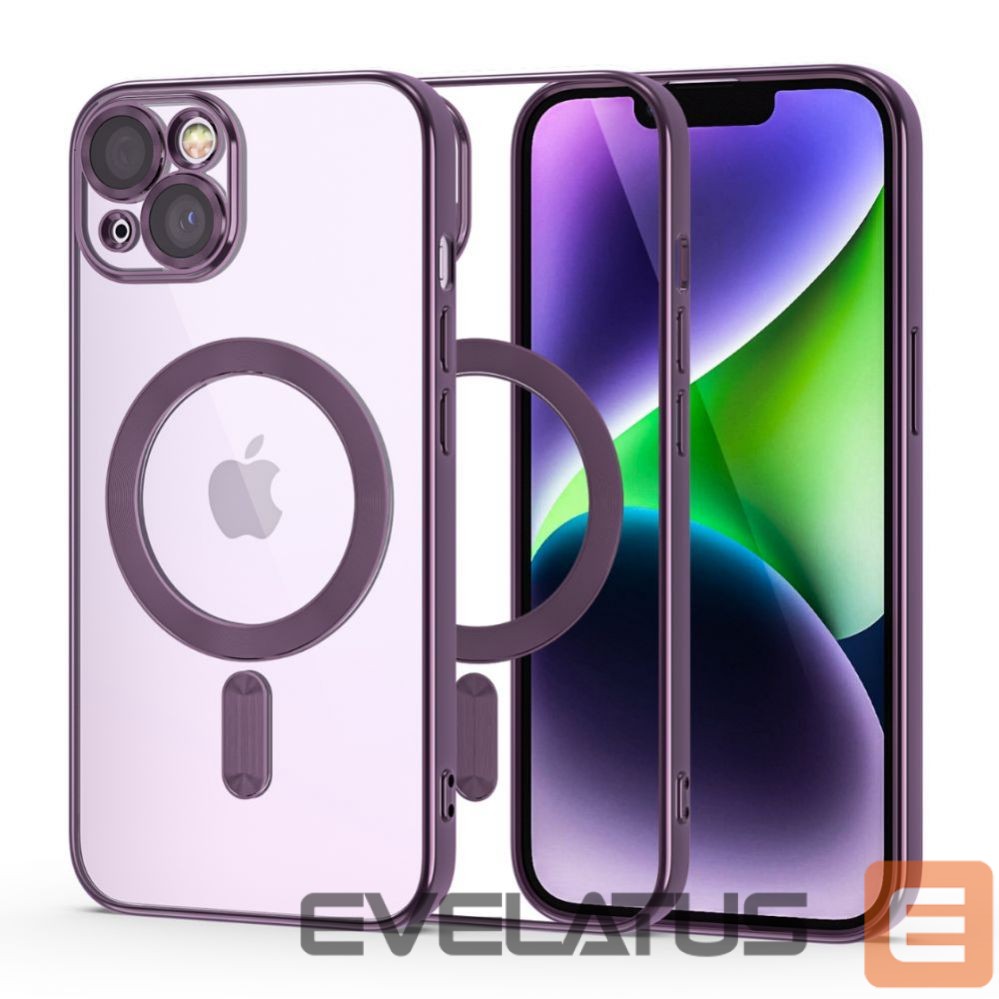 Aizmugurējais vāciņš Tech-Protect Tech-Protect MagShine Line MagSafe iPhone 14 Case - Purple