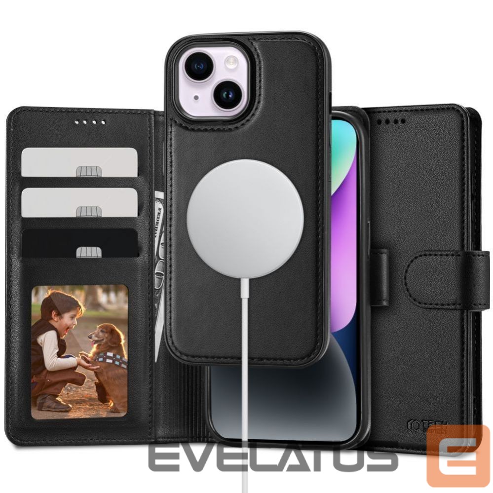 Aizmugurējais vāciņš Tech-Protect Tech-Protect Wallet MagSafe case for iPhone 15 - black