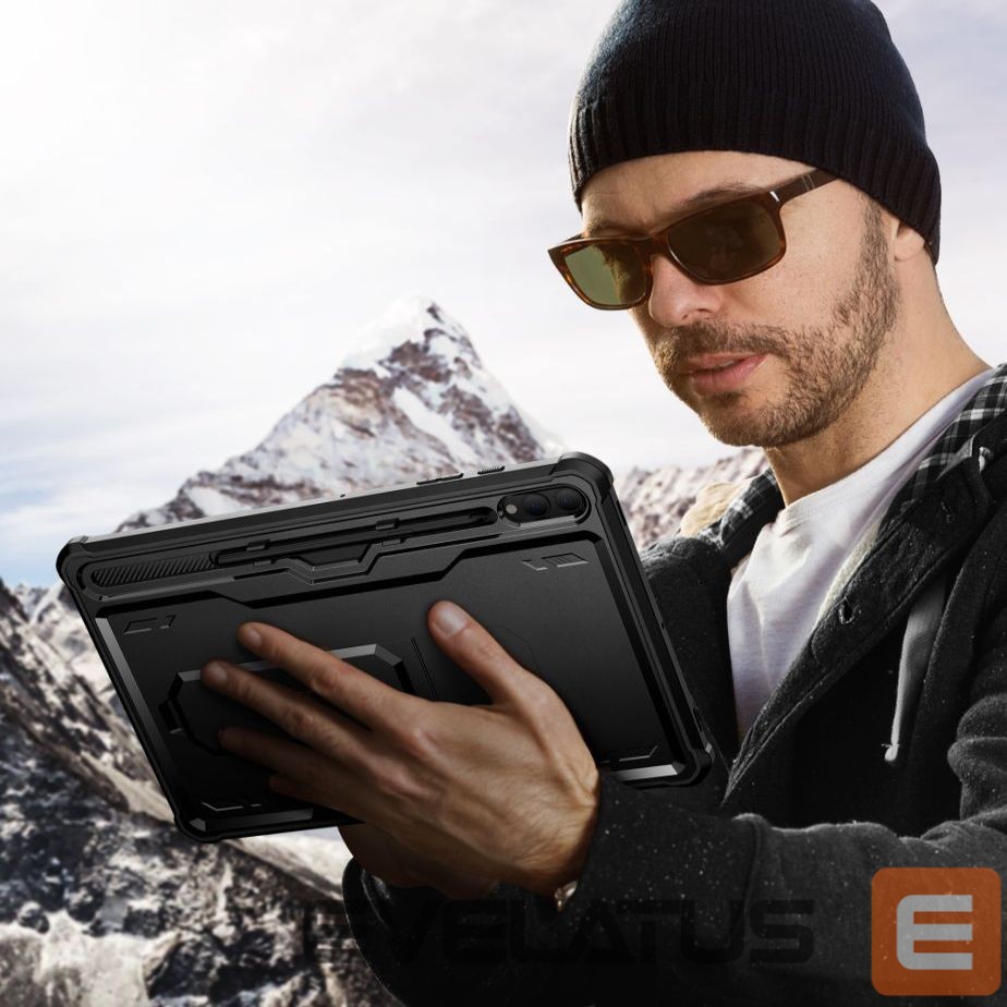 Aizmugurējais vāciņš Tech-Protect Tech-Protect Kevlar Pro Case for Samsung Galaxy Tab S9+ 12.4" X810 / X816B - Black