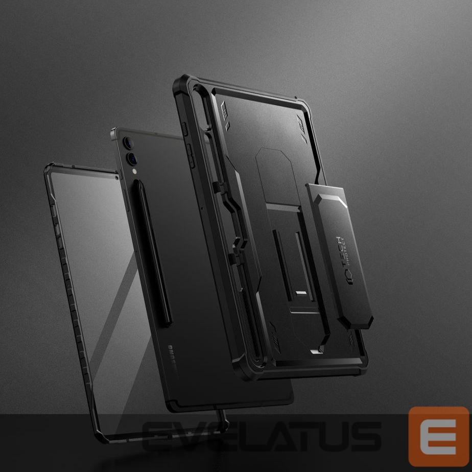 Aizmugurējais vāciņš Tech-Protect Tech-Protect Kevlar Pro Case for Samsung Galaxy Tab S9+ 12.4" X810 / X816B - Black