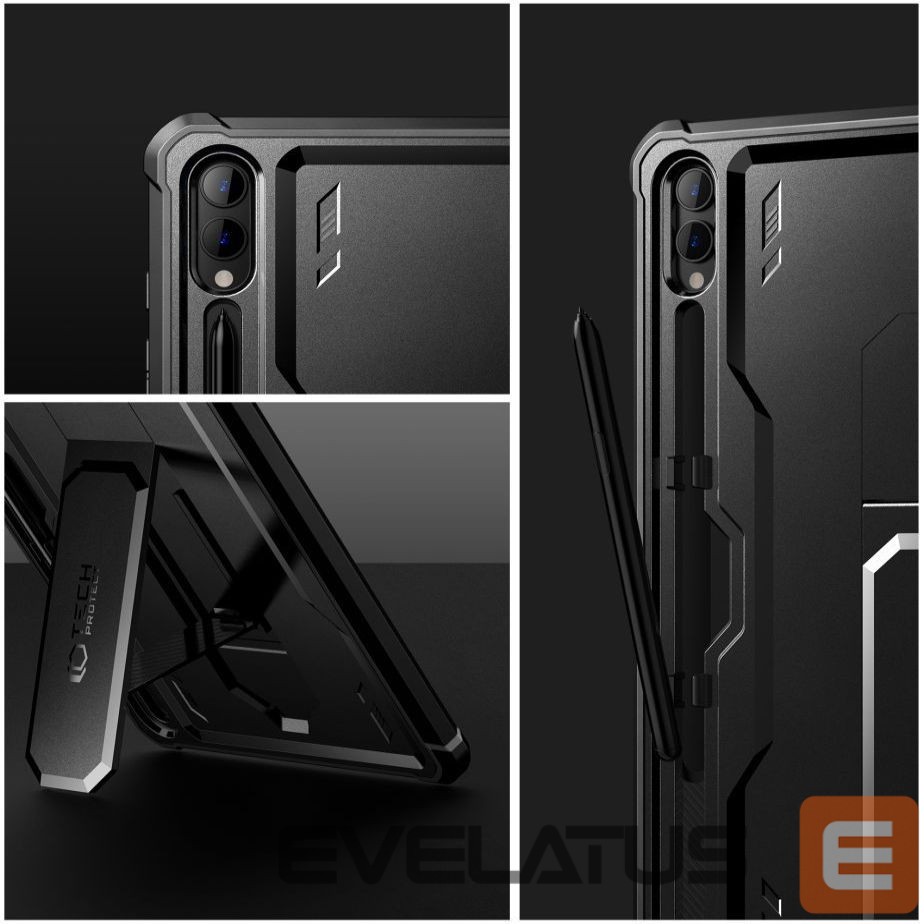 Aizmugurējais vāciņš Tech-Protect Tech-Protect Kevlar Pro Case for Samsung Galaxy Tab S9+ 12.4" X810 / X816B - Black