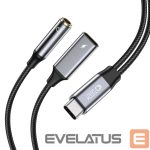 Kabelis Tech-Protect  USB-C (męski) || USB-C (female) || mini jack 3.5 mm (female) 
