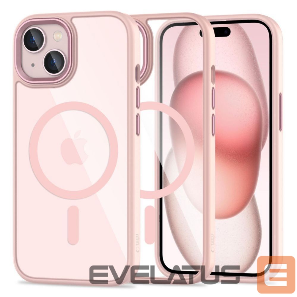 Aizmugurējais vāciņš Tech-Protect Tech-Protect MagMat MagSafe iPhone 15 Case - Clear Pink