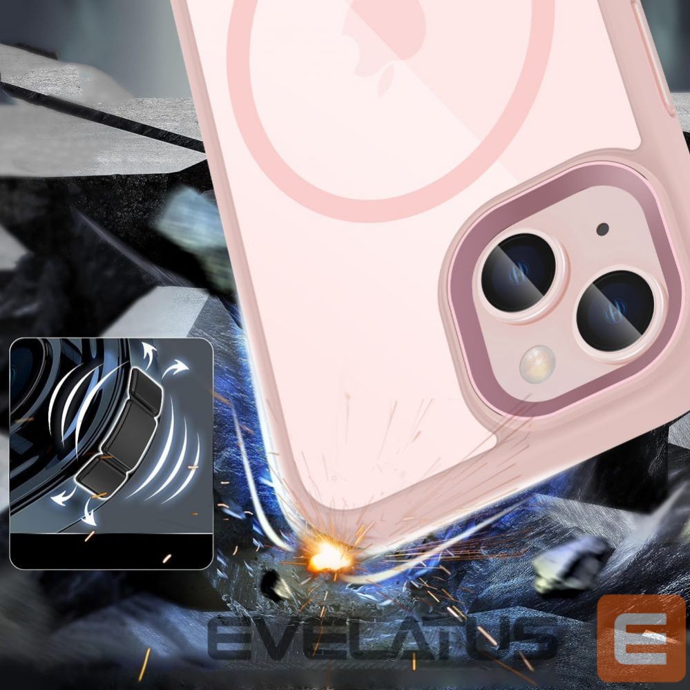 Aizmugurējais vāciņš Tech-Protect Tech-Protect MagMat MagSafe iPhone 15 Case - Clear Pink
