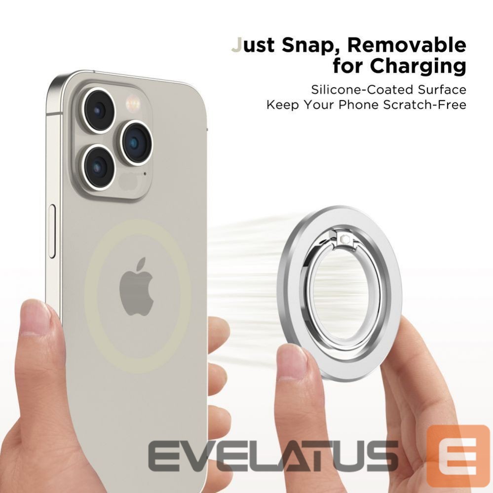Auto turētājs Tech-Protect Tech-Protect MMR300 magnetic holder/ring with MagSafe - silver