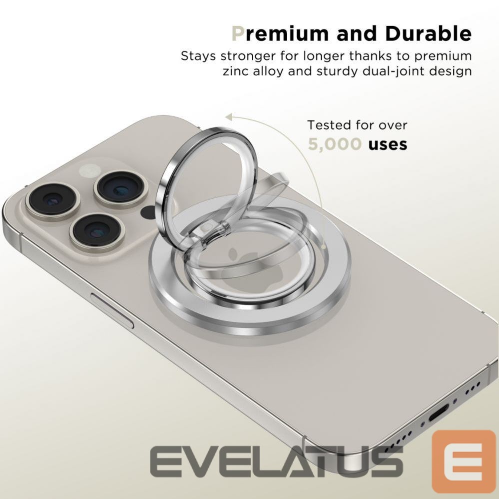 Auto turētājs Tech-Protect Tech-Protect MMR300 magnetic holder/ring with MagSafe - silver